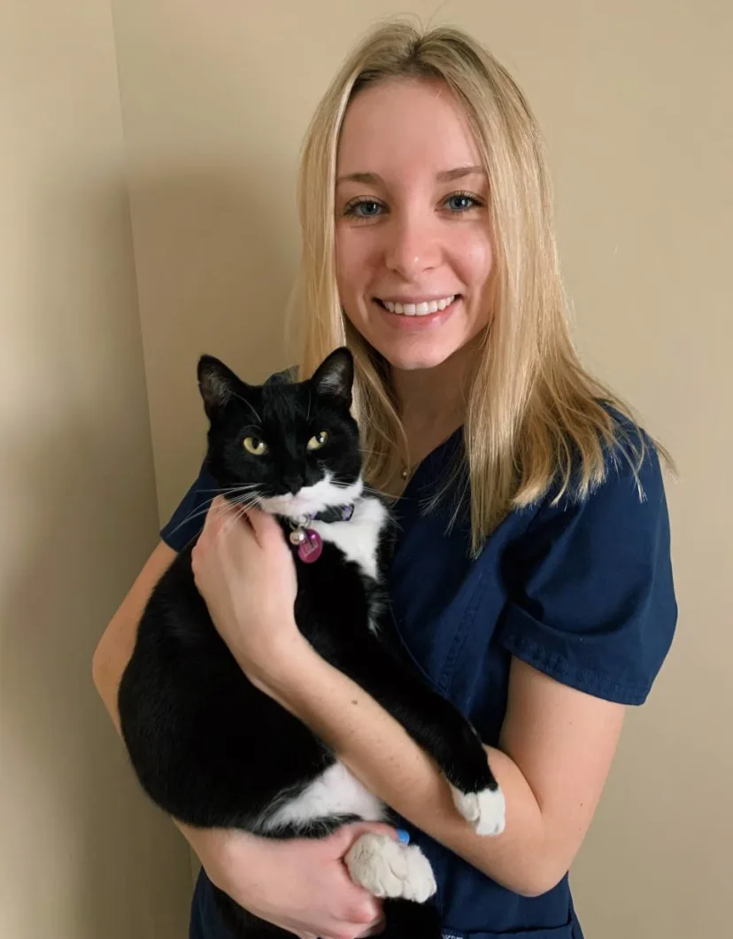 Rebecca R. and cat from Princeton Animal Hospital & Carnegie Cat Clinic.
